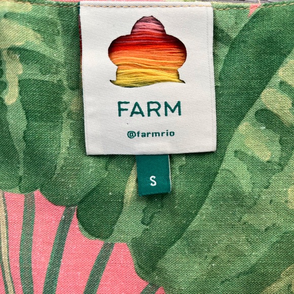 Anthropologie - Farm Rio Tropical Palm Mini Dress - Picture 6 of 8